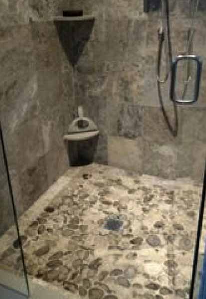 Petoskey Stone Shower Floor